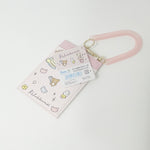 2019 Light Pink Coil Pass Case Keychain - Rilakkuma