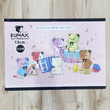 Small Kumax Moco Bear "March" Plush 5.5" - Pink & Blue - Yell Japan