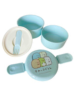 Sumikkogurashi Stackable Round Bento Lunch Box - Blue - San-X