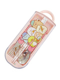 Pink Sumikkogurashi Bento Utensil Set - Otter Sumikko Camping Theme San-X