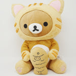 Orange Tiger Cat Rilakkuma with Taiyaki Fish Plush - Neko Rilakkuma San-X